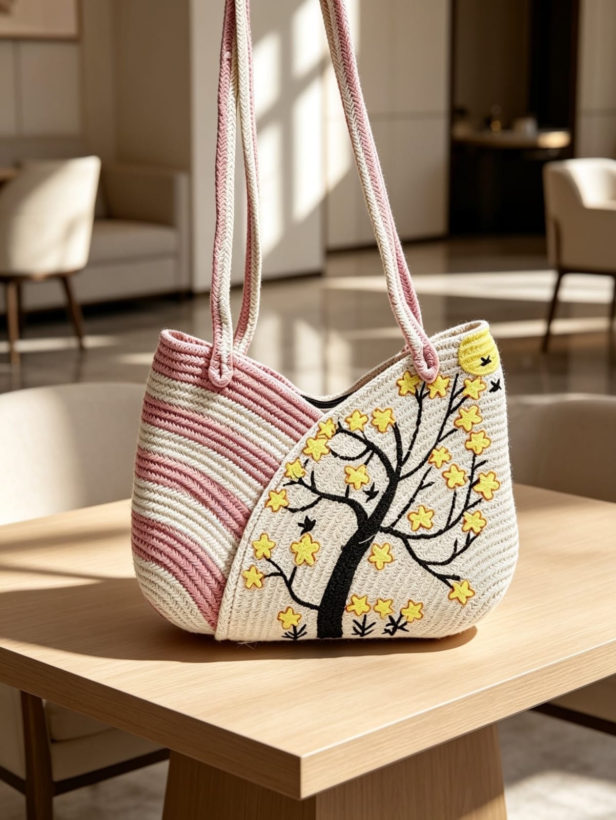 Nature Bloom Handcrafted Tote Bag